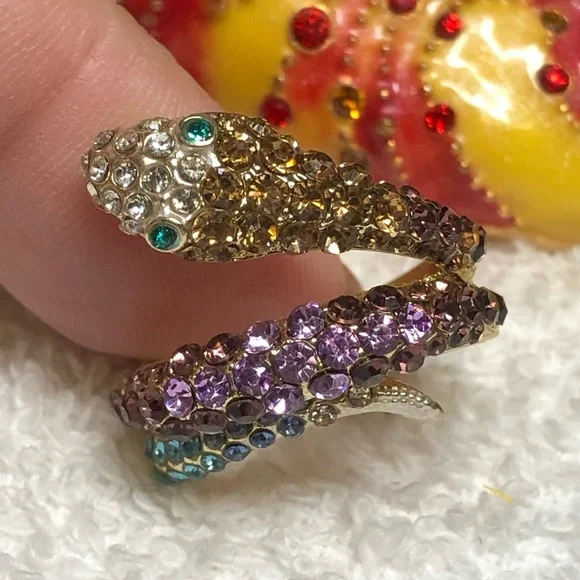 Pretty multi colored snake ring -8 - Picture 10 of 10